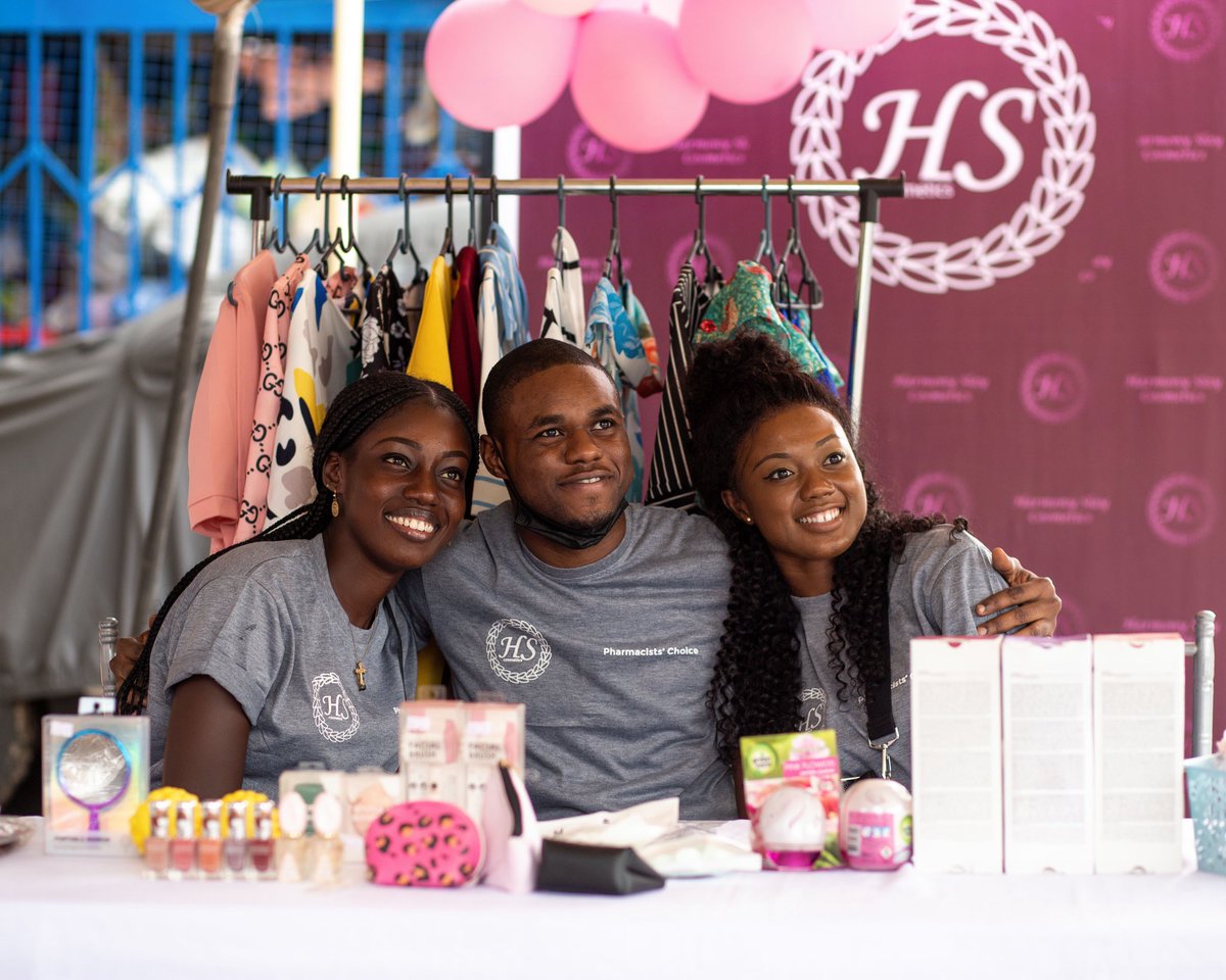 prexysunshine's tweet photo. It’s been a week now since the successful launch of our 1st beauty pop up store in Kumasi ! 
Harmonyslayghana is an online cosmetic store with UK and US based Products from makeup products, personal care products and much more. Packed with cool items for skin,hair,nail &amp; bodycare https://t.co/a5s8E2ARZI
