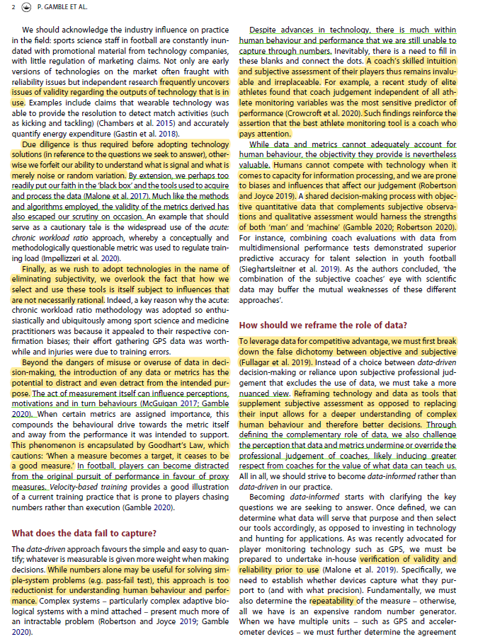 ASedeaud's tweet photo. The illogic of being #data-driven: reasserting control and restoring balance in our relationship with data and technology in football by @P_Gamble, @LionelChiaPT
 and @DrSianAllen

"the necessary switch from being data-driven to data-informed"

https://t.co/hlaSSYqImE https://t.co/J5l9QpqeEa
