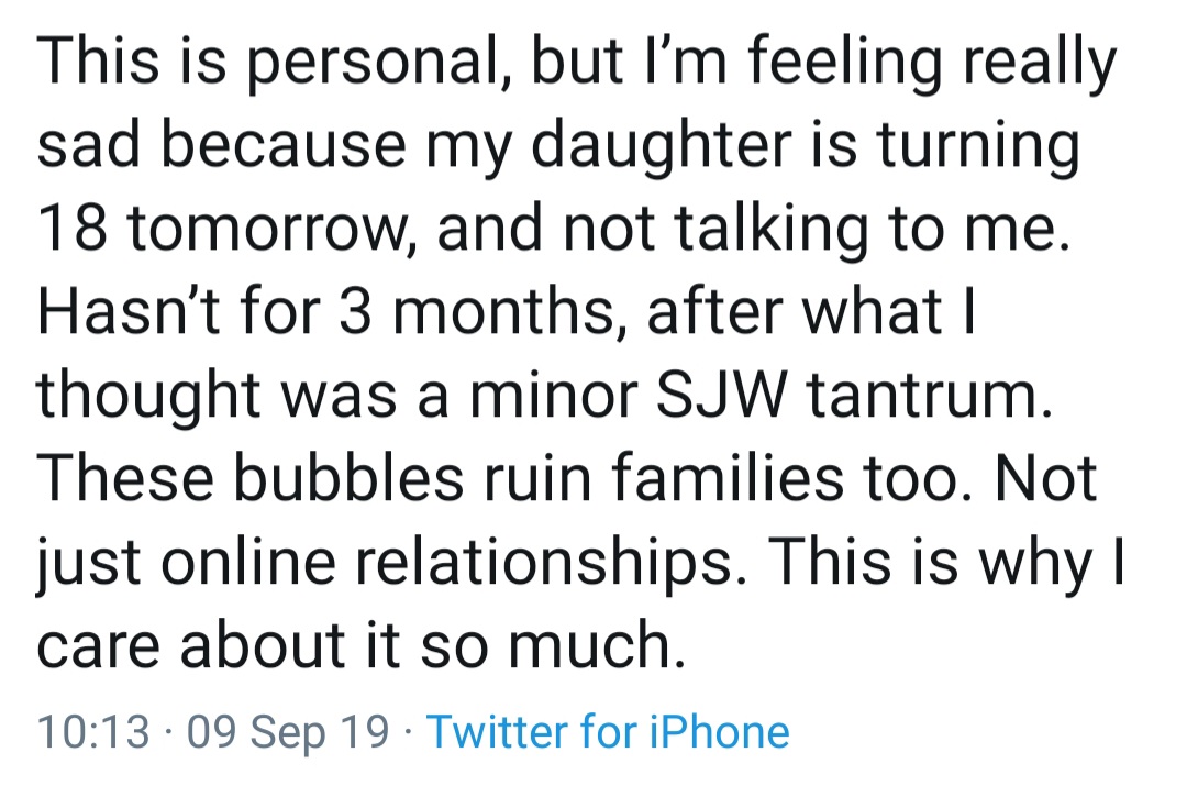 A year ago, I remember tweeting with this woman - who this week tweeted this mockery of Elliot Page coming out - and feeling sad for her that she had fallen out with her daughter. This is quite common in the anti-trans movement. Is a "like" from Rosie Duffield really worth it? 1/