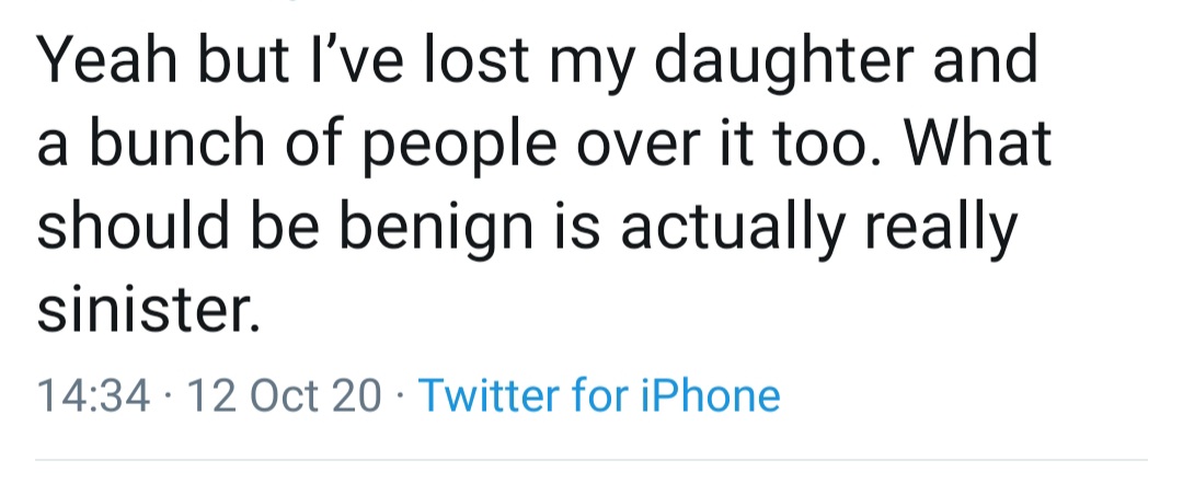 A year ago, I remember tweeting with this woman - who this week tweeted this mockery of Elliot Page coming out - and feeling sad for her that she had fallen out with her daughter. This is quite common in the anti-trans movement. Is a "like" from Rosie Duffield really worth it? 1/