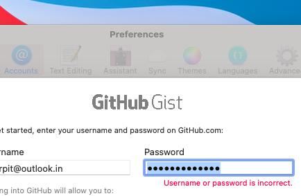 eakashyap's tweet photo. @SnippetsLab Github Gist login is not working 
@Setapp https://t.co/P75EXzaNez