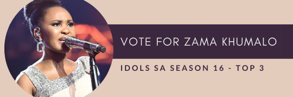 team_zama's tweet photo. @Chinkohh Thank you so much for your love &amp; support for @IdolsSA_Zama 

Our everyday prayer is for uZama to win this season, but she needs your votes. Lets continue voting for her. God bless🙏🏾#IdolsZama #IdolsSA #TeamZama https://t.co/CnfL2me7Ej