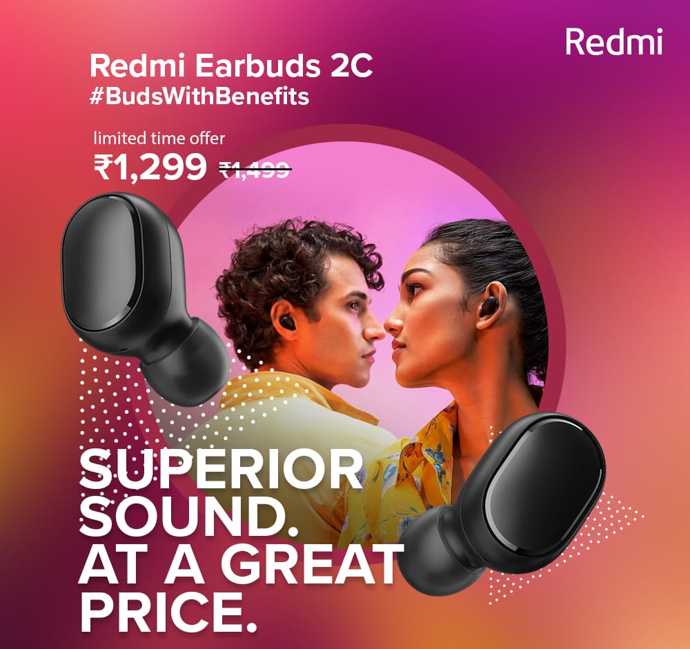 📢 Limited period offer!

Get the #RedmiEarbuds2C for just ₹1299 in your nearest Retail Stores. 

Hurry up! 

#mi #mifans #mifanshyderabad  #Xiaomi #xiaomiindia #Hyderabad #hyderabaddiaries #MadeInIndia #redmiearphones #Redmiearbuds