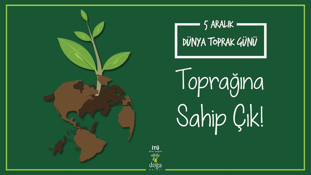 Toprak yaşamdan gelir ve yaşamımızın bir parçasıdır. Tüm canlıların ortaklaşa kullandığı önemli bir hazine olan bu değerin ne kadar farkındayız? #5AralıkDünyaToprakGünü