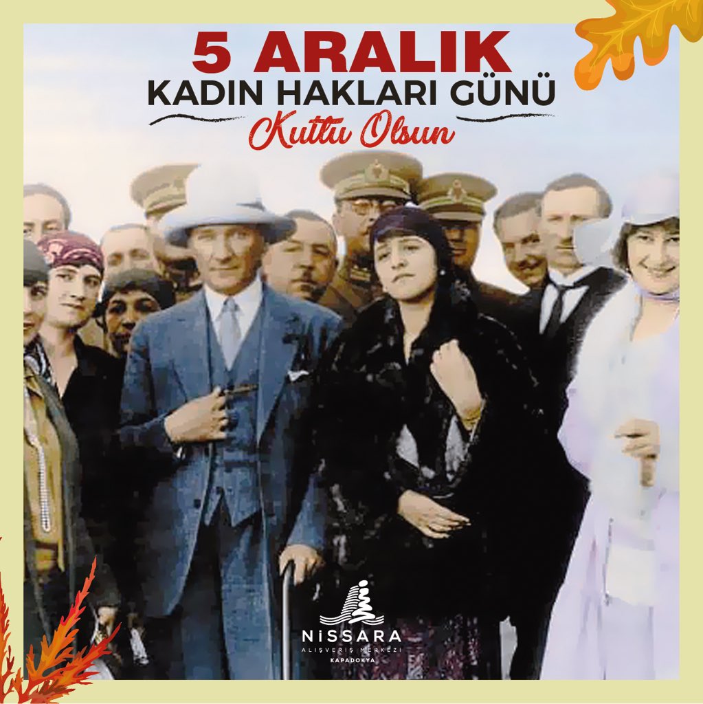 5 Aralık Dünya Kadın Hakları Günü ve Türk Kadınına seçme ve seçilme hakkı tanınmasının 86. yıl dönümü kutlu olsun. ✨ 
#kadınhaklarıgünü #Nissara_AVM #şehrinkalbi #eğlenceninmerkezi #kapadokya #ürgüp #nevşehi̇r