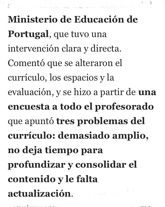 jblasgarcia's tweet photo. Me gusta, por lo que he leído y escuchado al Ministerio de educación vecino, su planteamiento educativo... Pero ¿es necesario en un Foro Internacional, asentir como novedad para el cambio educativo lo que profesionales españoles estamos proponiendo durante los últimos años? 😢😢 https://t.co/l4gKurS3PX