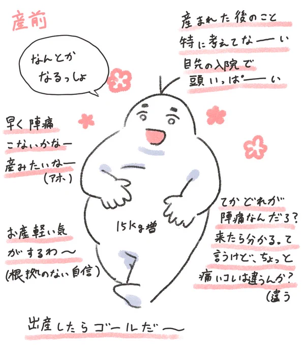 産前産中産後
進学、就職、結婚とか色々節目はあるけど間違いなく一日で最も人生が変わった日は娘を産んだ日だわ… 