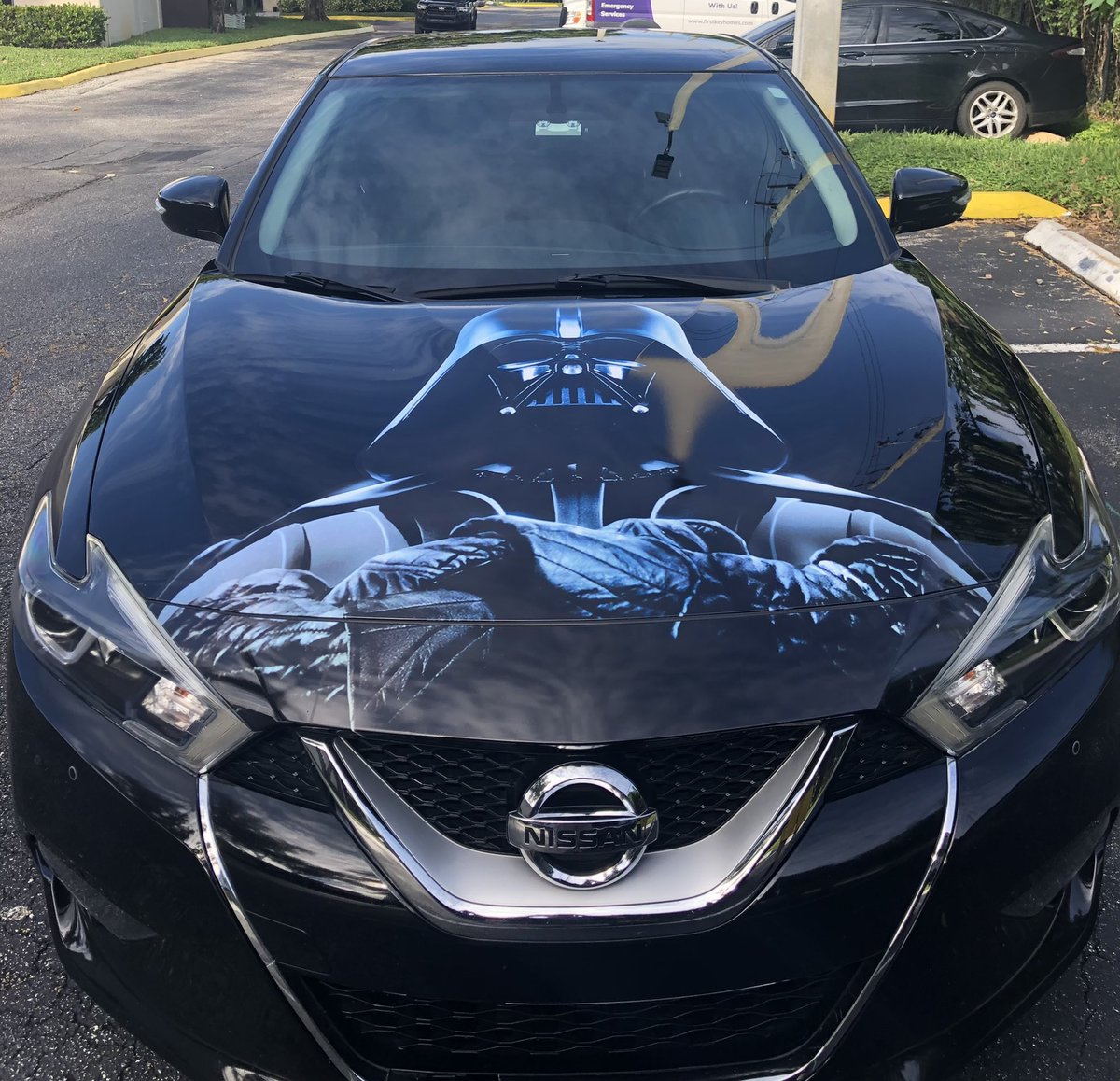 AnthonySampedro's tweet photo. The Vader hitting the streets clean #StarWars #DarthVader #DarkSide #Mandalorian #nissanmaxima https://t.co/zDEOMMCDSd