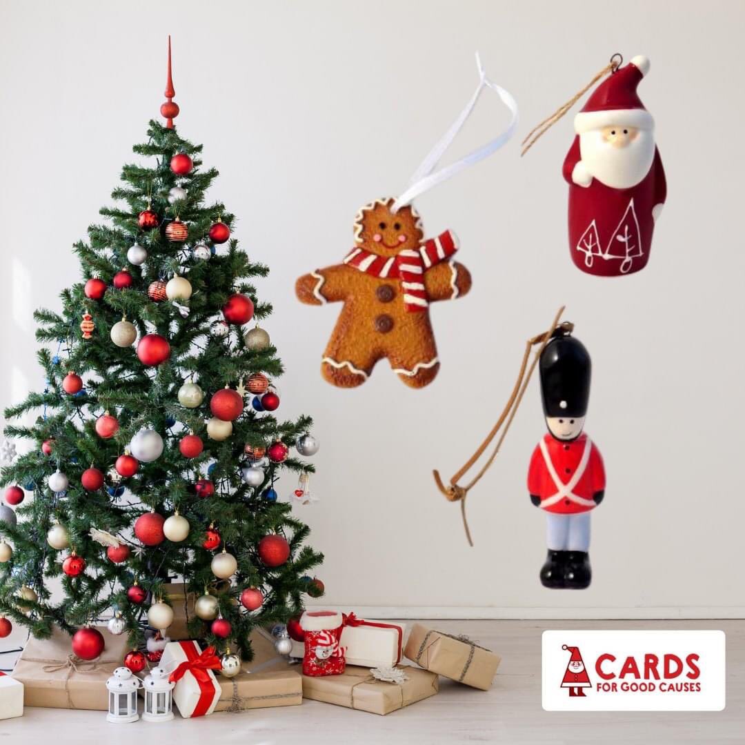 🎄Is the tree out of the loft? Can’t resist another couple of decorations? Pop along to the <a href="/cardsforcharity/">Cards for Good Causes</a> #Axminster shop <a href="/CFGCAxminster/">Axminster CFGC</a> next door to the <a href="/ArcAxminster/">Arc Charity Shop</a> shop and you might find just what you need to fill the gap. 🎄