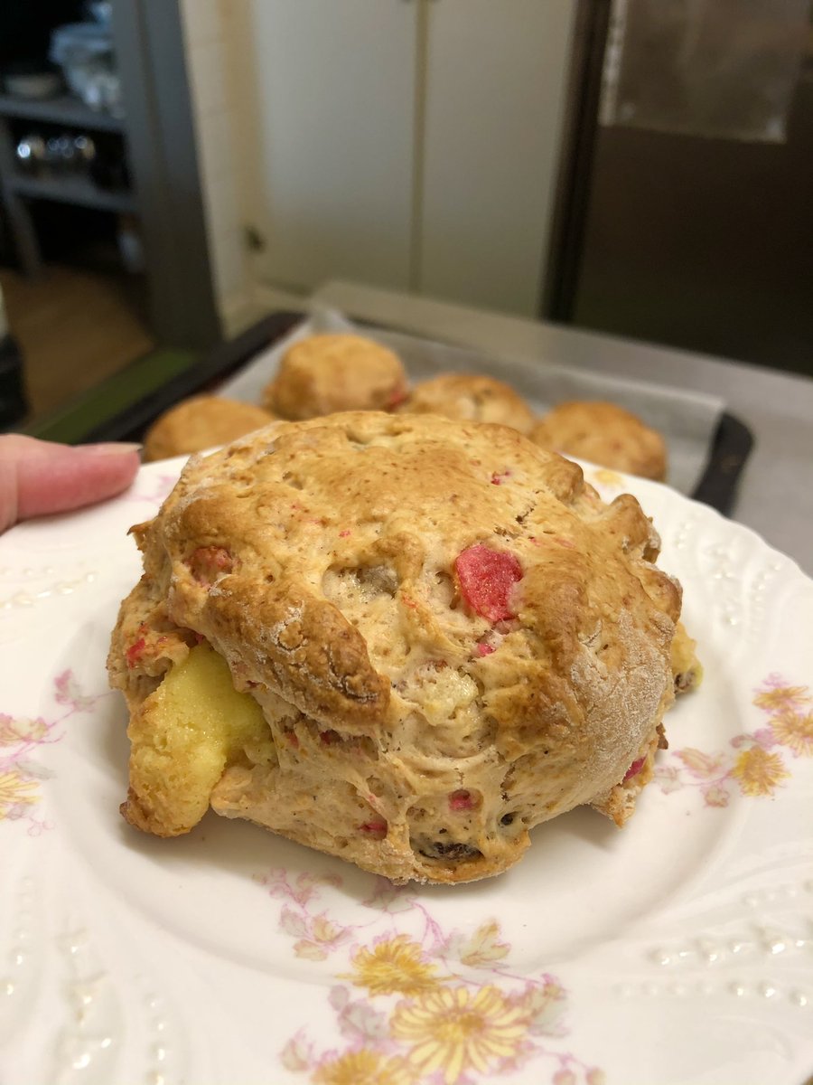 Our festive stollen scones 🎄🎅🏻 Lots of other lovely treats too #festivetreats #supportlocal #villagelife