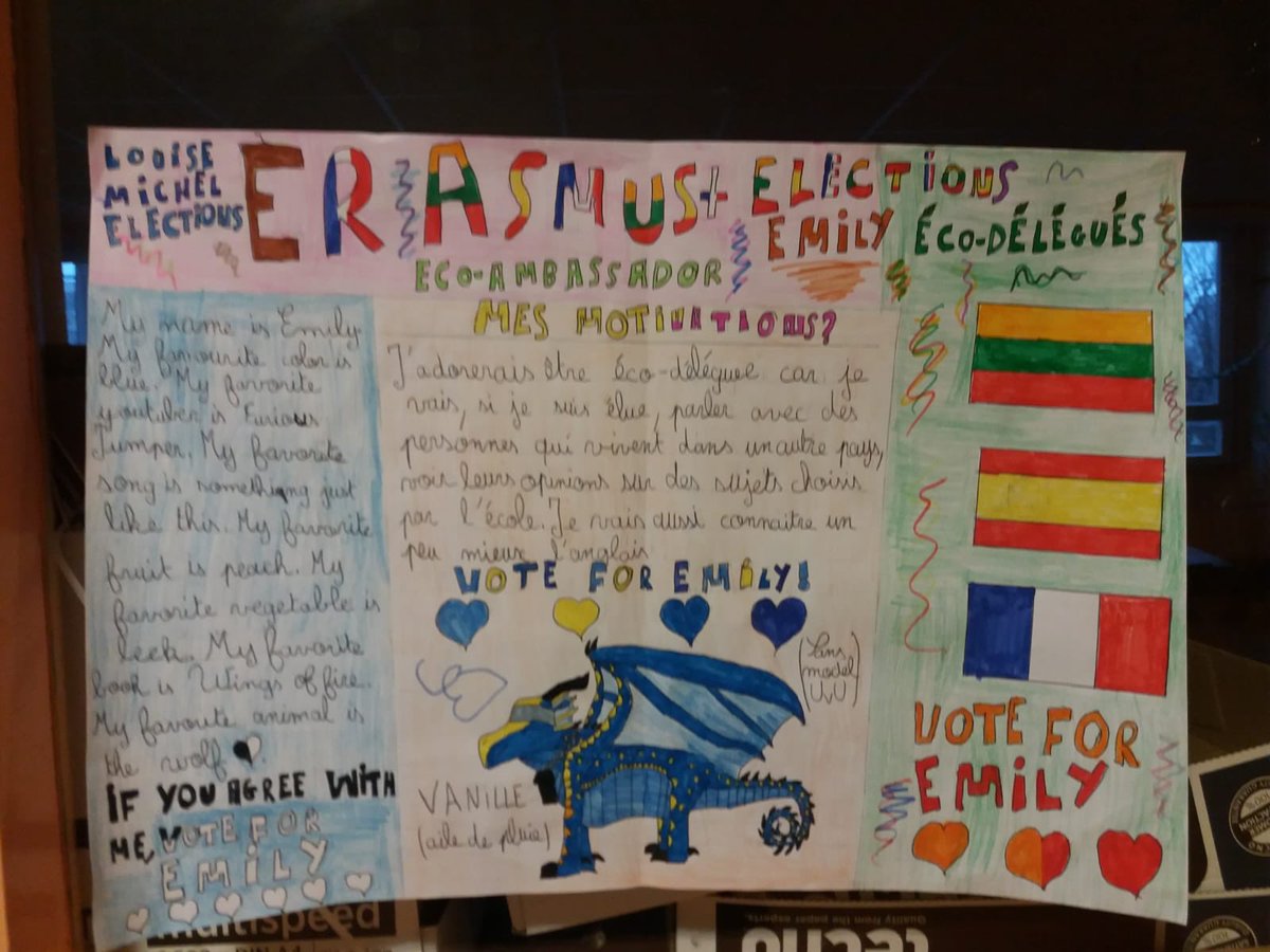 louisemichel_lh's tweet photo. Quand l’#ecologie et la #citoyenneté européenne réunissent les élèves de cycle 3 autour d’une campagne en anglais pour l’élection des éco-délégués. Bel investissement des élèves et des enseignants ! Merci #Erasmus #2DFCS @EcoleJehan @LhVaillant @JulesHavre #Euroscol #E3D #planLV https://t.co/yYTOYQRVSE