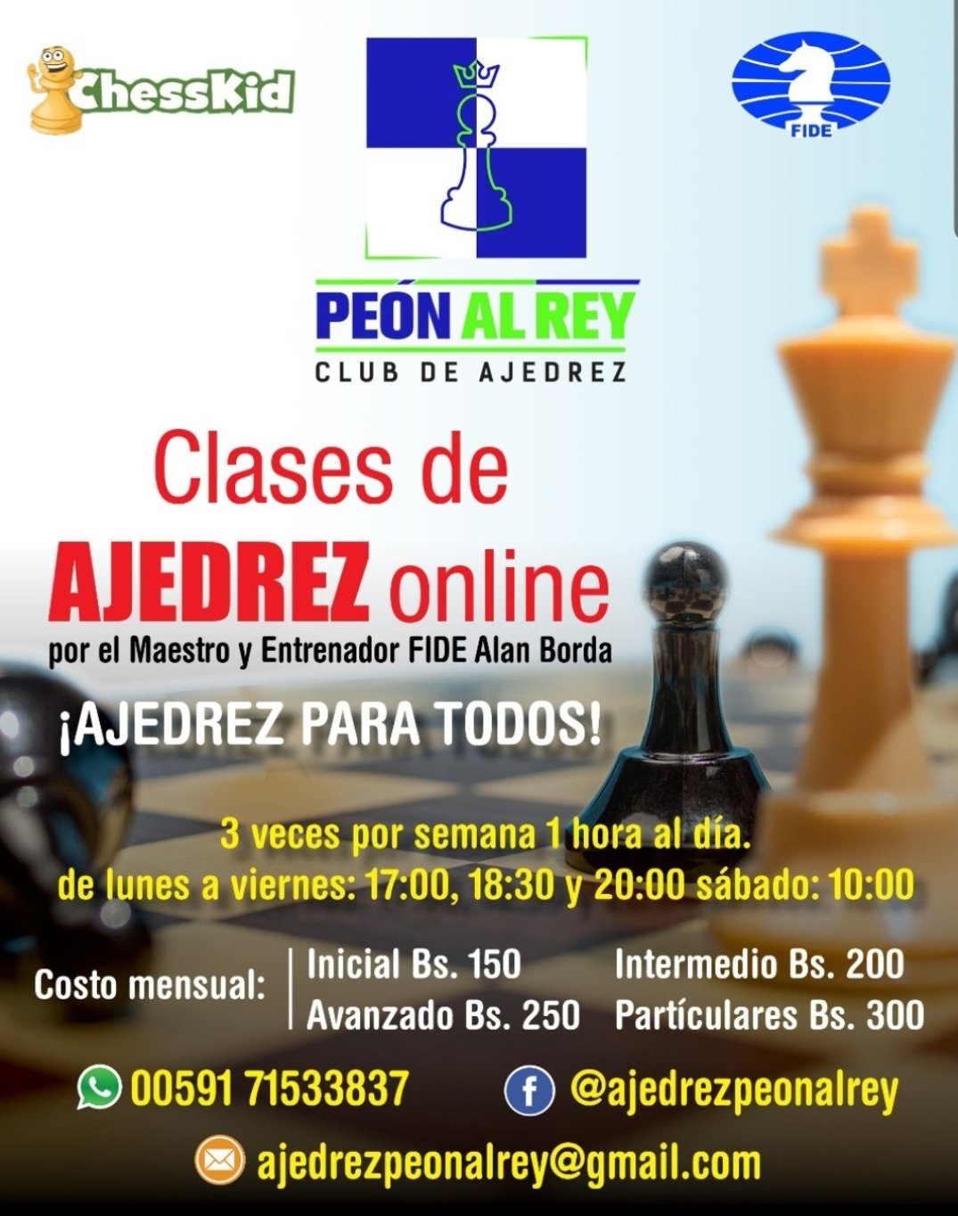 Clase de ajedrez online 