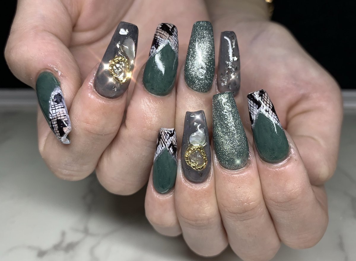 村田 奈津季 على تويتر かいりちゃんネイル スカルプ バレリーナネイル フレンチネイル グリーンネイル カーキネイル スターギャラクシー ネイル グレーネイル シェルネイル パイソンネイル アートネイル 差し入れありがとう 冬ネイル 自宅ネイル Nail