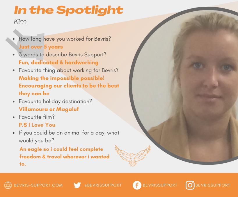 bevrissupport's tweet photo. 'In the Spotlight' 🔦 with Kim! Kim is one of the longest serving members of the team and is also a Senior Support Worker overseeing a number of different projects. #BevrisSupport #InTheSpotlight https://t.co/R8QnCICJHz