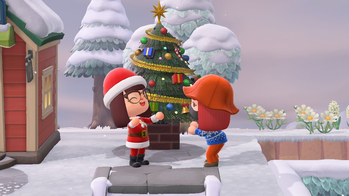 isle_of_bonk's tweet photo. Had some more visitors to Bonk today!! ❤️💚 This is now my favourite photo spot for the Christmas/winter season 

@pickles_ac @FluxWindWaker https://t.co/OzGo4SKAZB
