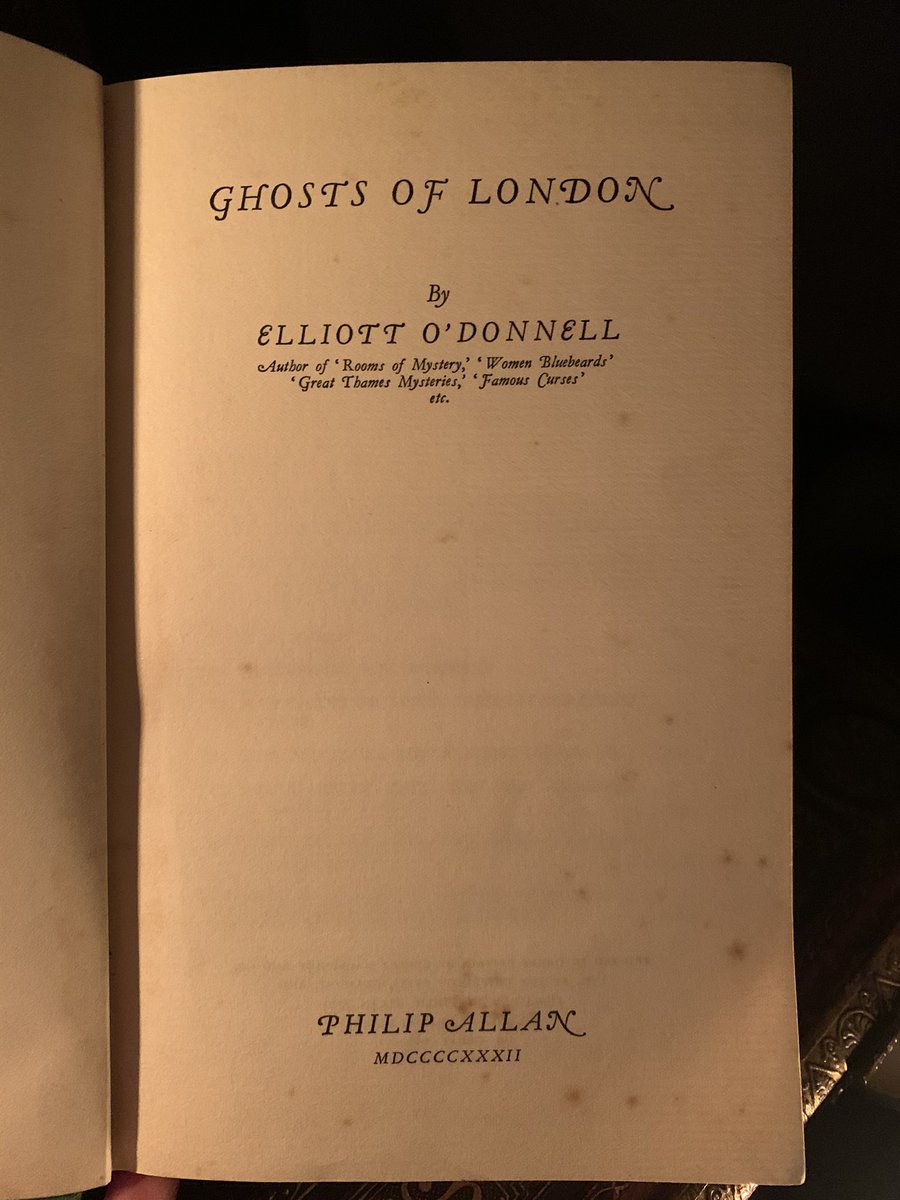 WickedVintageUK's tweet photo. #GhostsOfLondon #RareOccultBook in store now! Elliott O’ Donnell, rare first edition- 1932 🙌🏻🖤💀 #HauntedLondon https://t.co/vBys0jyFdm