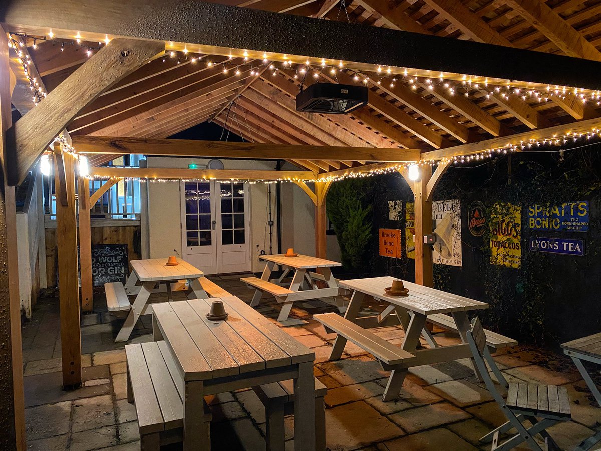 Here’s our outside seating area now with heaters 😁

#thebell