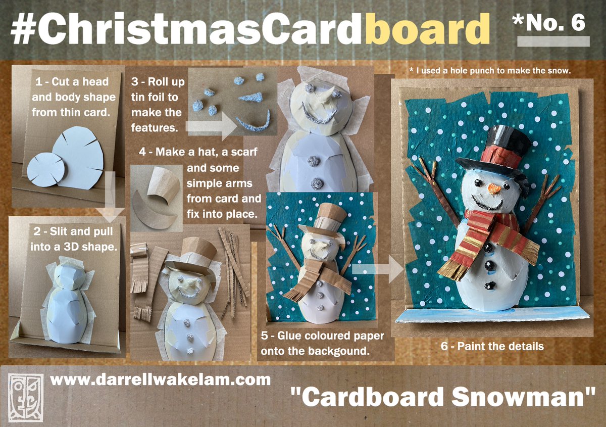DarrellWakelam's tweet photo. So, there's eight #ChristmasCardboard ART projects, all at the hashtag and on my Twitter. Feel free to share, it's my little Christmas present to you all . . . Stay Crafty!
https://t.co/28aN3vN8fg https://t.co/483emHBYaG