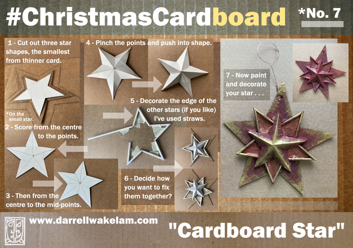 DarrellWakelam's tweet photo. So, there's eight #ChristmasCardboard ART projects, all at the hashtag and on my Twitter. Feel free to share, it's my little Christmas present to you all . . . Stay Crafty!
https://t.co/28aN3vN8fg https://t.co/483emHBYaG