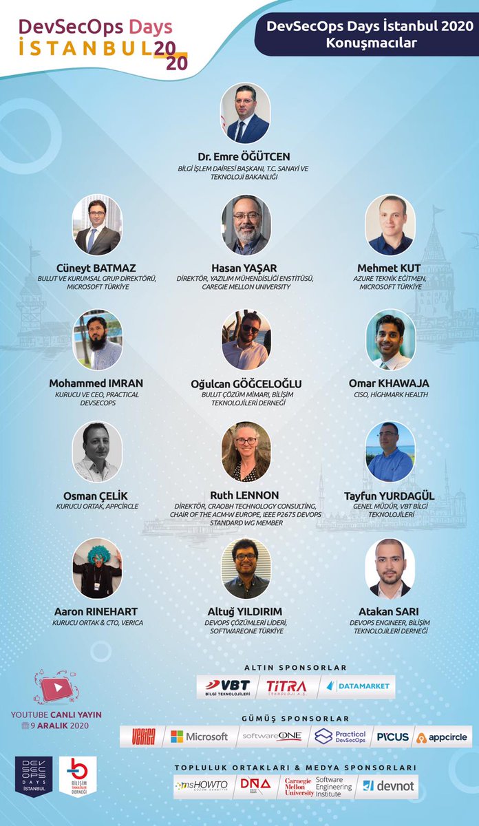 titrateknoloji's tweet image. 9 Aralık’ta gerçekleşecek olan BT Derneğinin düzenlediği #DevSecOpsDaysIstanbul için geri sayım başladı. 

Yazılım geliştirme süreçlerinde sektörün uzman yöneticilerinin bir araya geldiği #devsecopsdaysistanbul etkinliğinin Gold Sponsor&apos;u olmaktan gurur duyuyoruz.