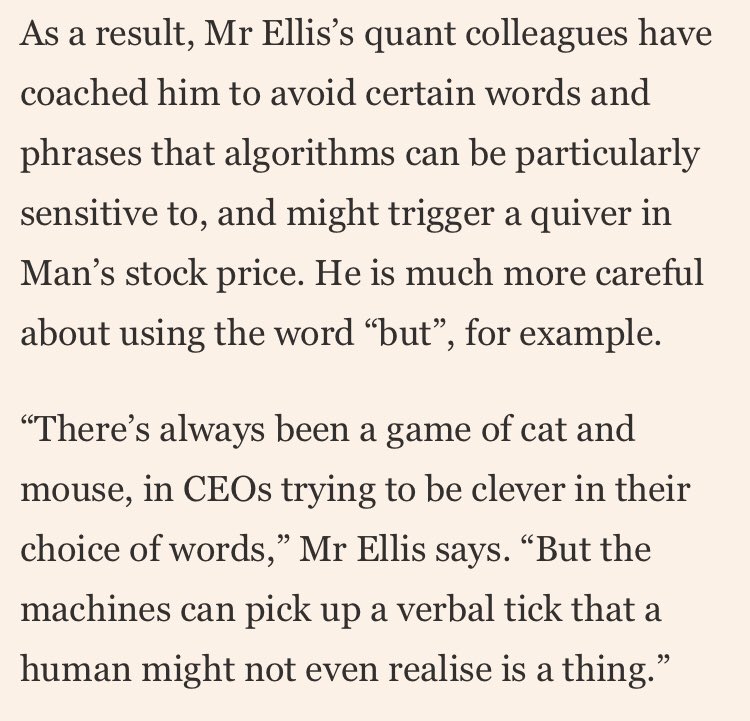 Man Group’s Luke Ellis is one of the CEOs who has as a result of machine reading been coached to avoid certain phrases and words.