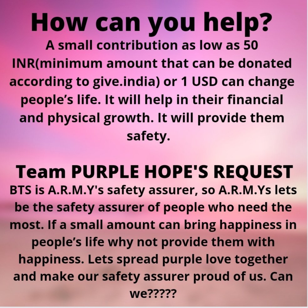 purpleforyouig's tweet photo. [Read the pictures for details] Will we be able to make BTS PROUD?A.R.M.Y we trust you!! BORAHAE 💜
@OneInAnARMY @Snehalaya 
#purpleforyou #BTSFORARMY 
#ARMYFORSOCIETY https://t.co/wLiBs1LhDx