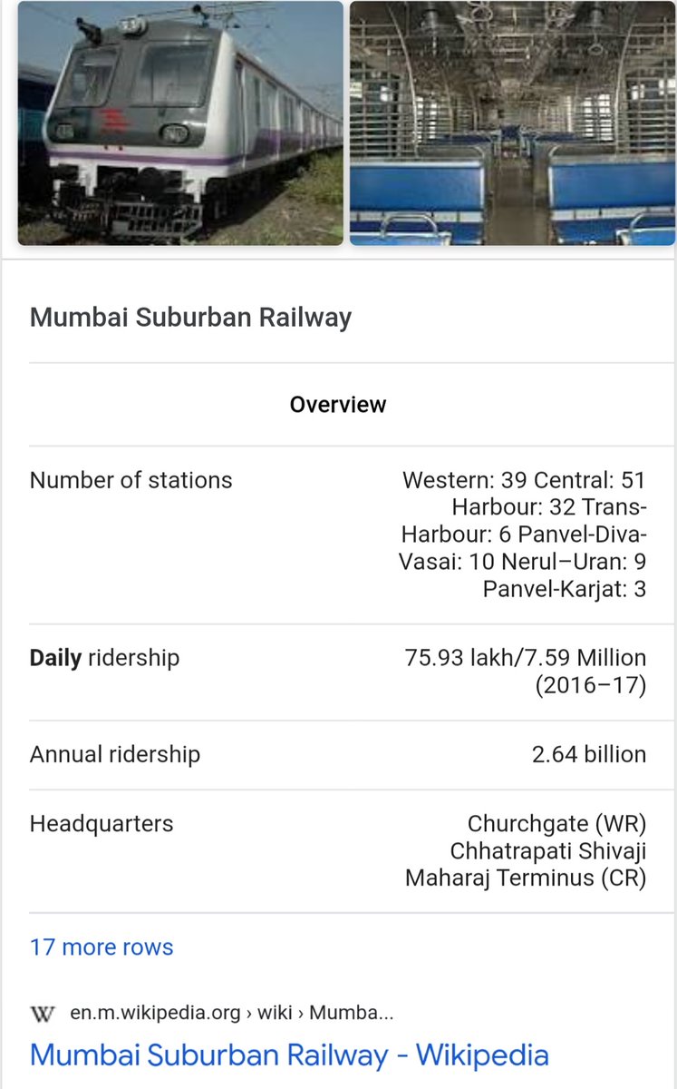 Daily ridership figures for Mumbai suburban train are approx 75 lakh (bit dated at 2016-17).This capacity was built over a century.