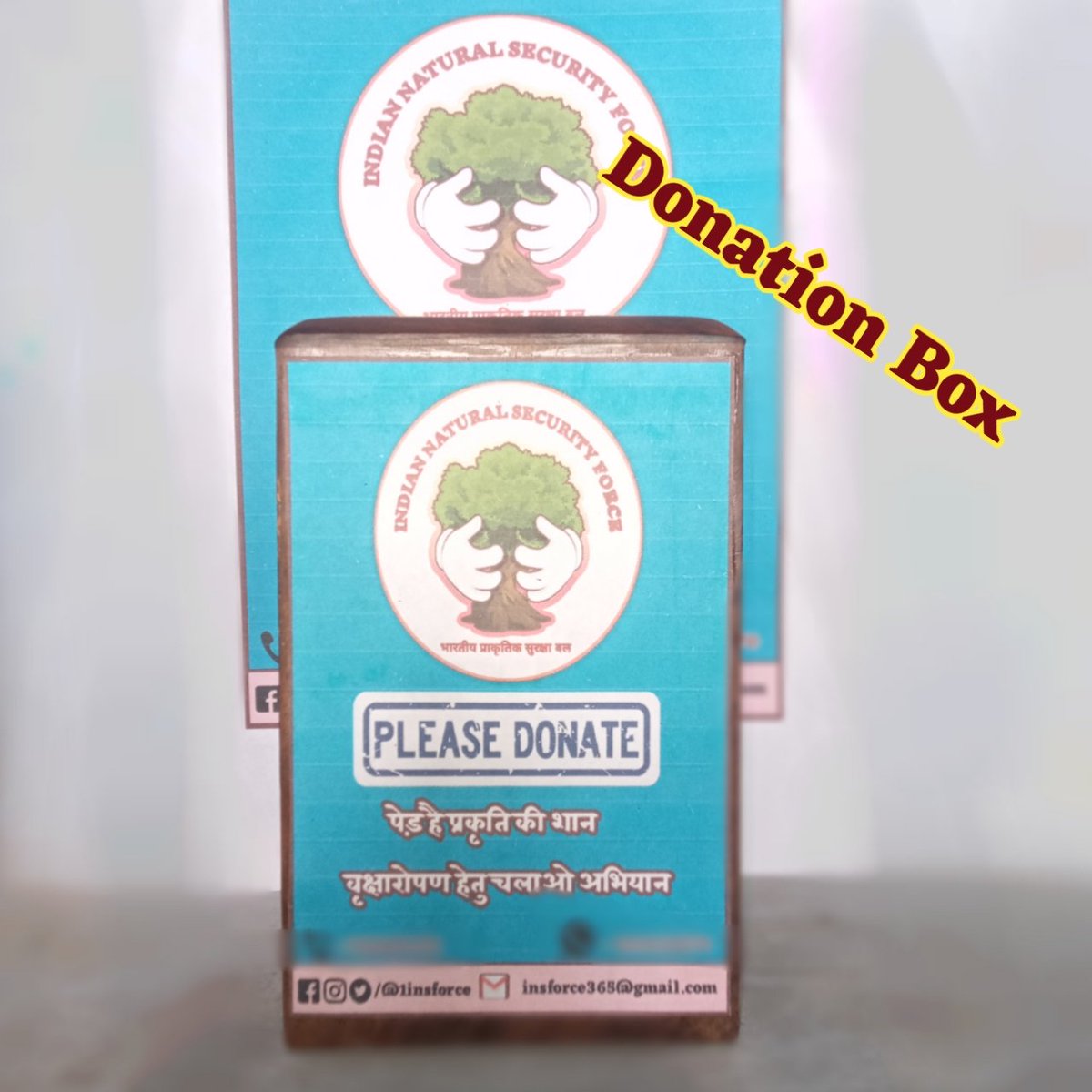 1insforce's tweet photo. #Donationbox #pleasedonate #help #insforce #insforce_team #savetrees🌳🌱🌳 #saveforest #savelife #savenature #loveyouindia #gteenindia @1insforce @anandmahindra @PeepalFarm @narendramodi @RNTata2000 @Amul_Coop @reliancegroup @NitishKumar @akshaykumar @SrBachchan @PetroleumMin https://t.co/KxKWuNOhLt
