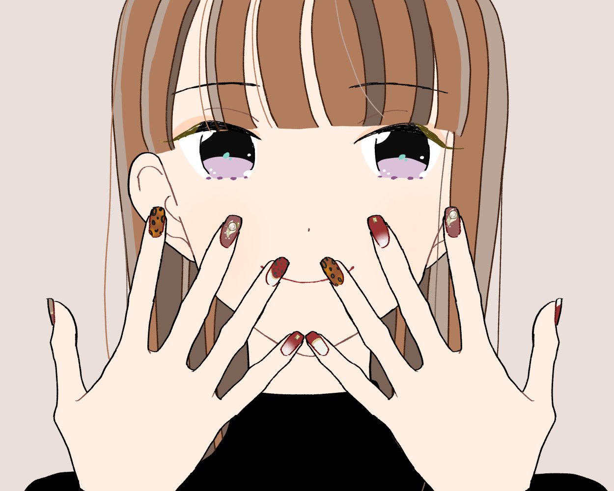 ぞう 在 Twitter 上 ネイルアートの女の子のイラスト素材です Snsなど自由にお使いください フリーアイコン フリーイラスト フリー素材 創作イラスト ガールズイラスト ゆるガル ネイルアート 背景の色違いはサイトから無料でdlできます T Co