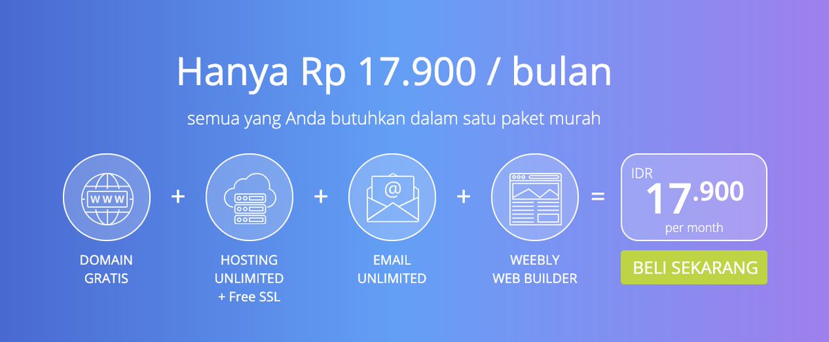 Atau kalau mau lebih hemat dan lebih mudah settingnya, beli aja satu paket domain + hosting yang lagi promo seperti yang di  http://Rumahweb.com  ini. Setahun cuma Rp 250 ribu sudah sama PPN.