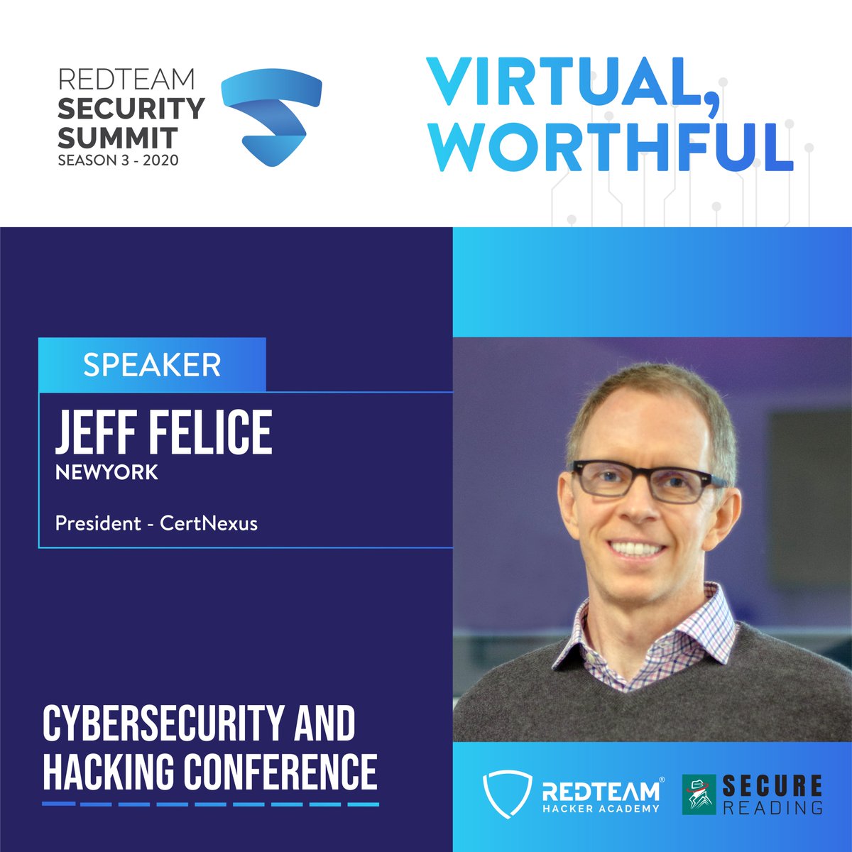 redteamacademy's tweet image. We are happy to introduce our speaker for the event RedTeam Security Summit 2020, Mr Jeff Felice.

It&apos;s our pleasure to have such a talented individual in our event.

@lgs_jefff
@securereading

#RedTeamSecuritySummit2020 #SecuritySummit2020
#Hacking #Hackers #RedTeamHackerAcademy