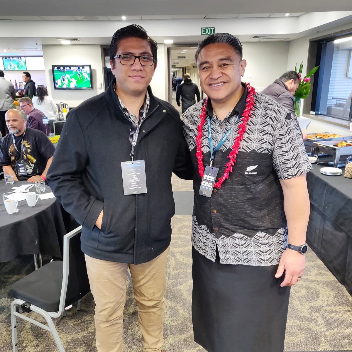 cmalietoabrown's tweet photo. With the legend myself, Eroni Clarke at the Moana Pasefika vs Maori All Blacks Game in Hamilton #FreeTheLife https://t.co/cfObjSHtyk