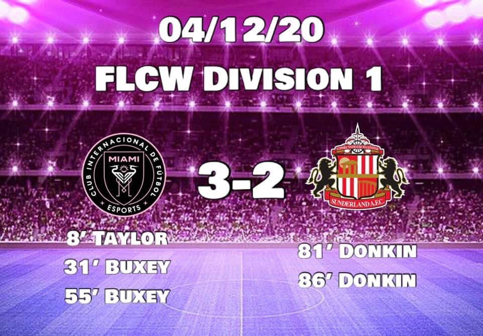 EsportsMiami's tweet photo. A mixed night the for The herons with a victory against FLCW Sunderland running out 3-2 winners and defeat against the league champions FLCW Barcelona losing 3-0.

However we move on to the midweek league and focus on promotion from Div 4 #InterMiamiCF #Fifa21 #esports #soccer https://t.co/dLULa4DQwN