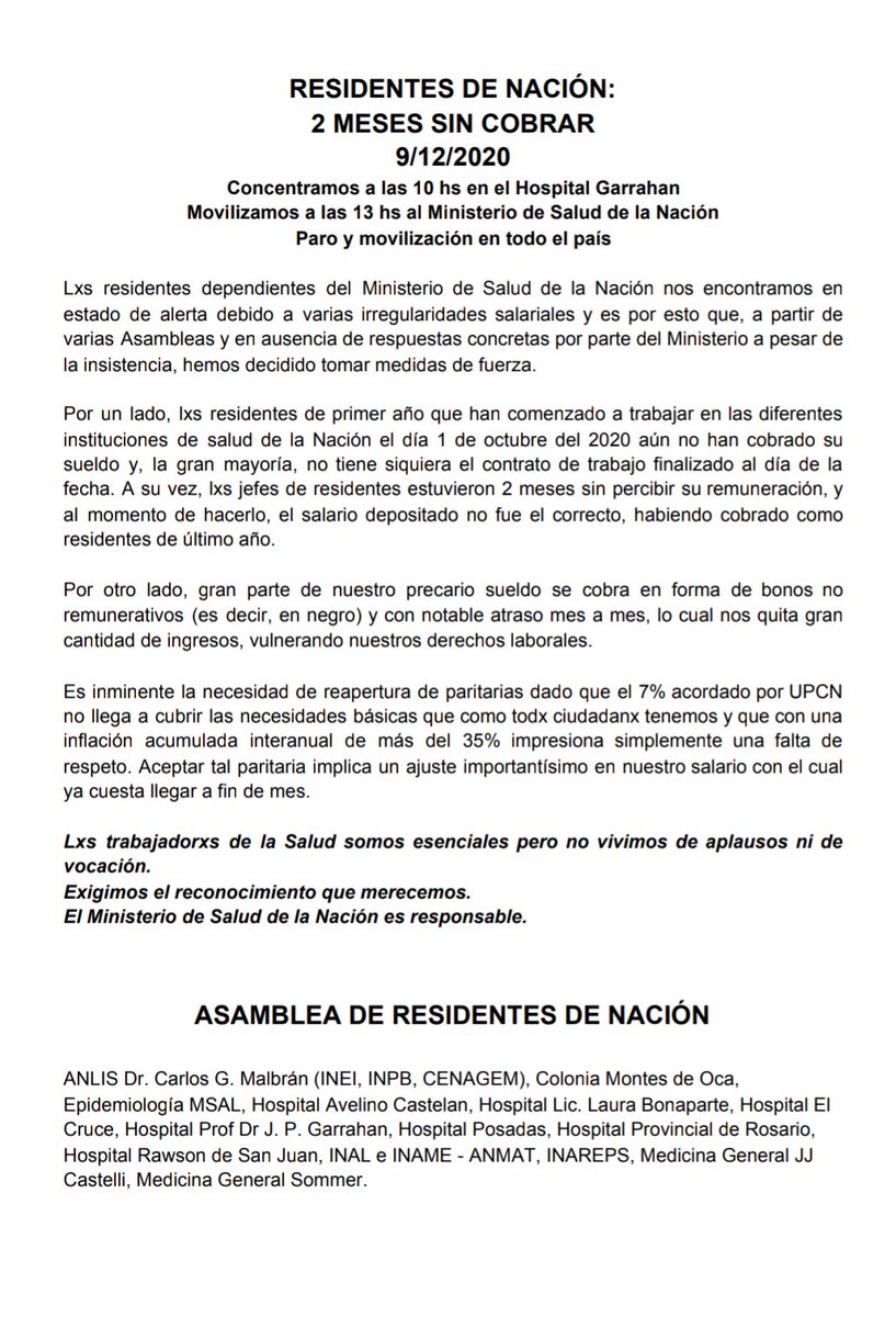 nacion_red's tweet photo. PARO Y MOVILIZACIÓN 09/12 https://t.co/o8ot7TtI29