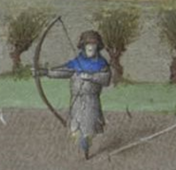 OctoberSowing time.The farmer looks very unhappy and his hose need repairing.Loving the scarecrow with the bow, as if birds know bows are dangerous.Mind you this chap could be nightmare fodder...Oi you by the water, stop it, Medieval people never washed clothes! ;)