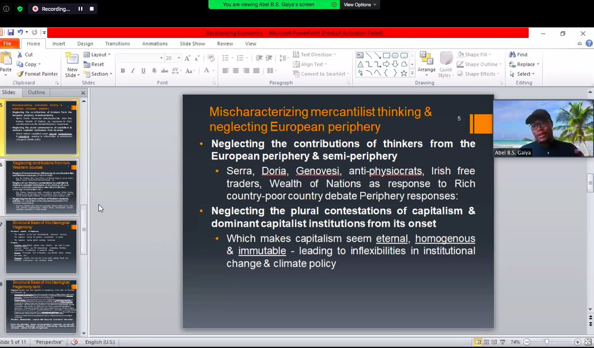  @Abel_Gaiya speaking on the marginalization of voices from the South and European periphery.
