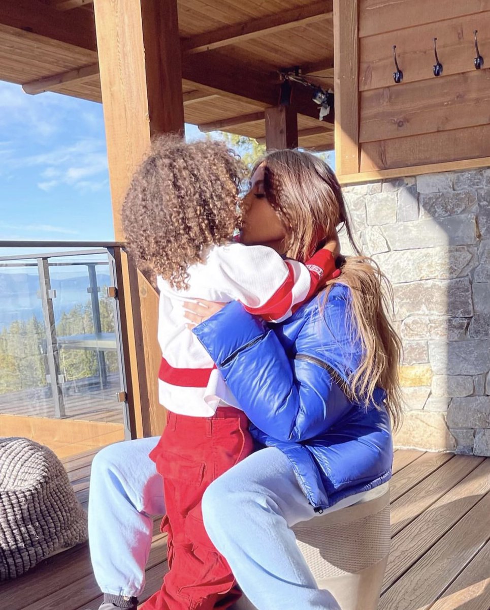 KimKardashian's tweet photo. I know a drive to party isn’t ideal but it’s our times and you are so excited! You are always so joyful and bring so much joy into my soul every single day. You will always be my baby boy. Enjoy your golden bday this year Sainty! #5onthe5th!!! https://t.co/F6R3Jd6rXg