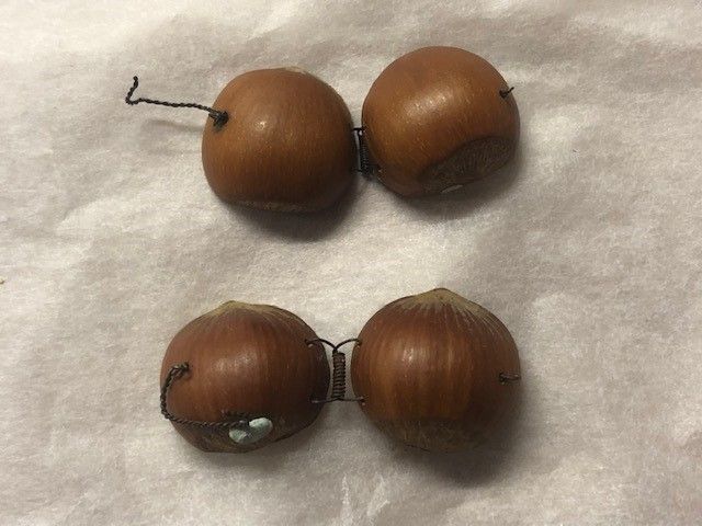 We asked Emma, our documentation officer, to photograph something unusual and she sent me these photos. A hazelnut with carvings. They are so small she couldn't see the detail with the naked eye. Another amazing find.
