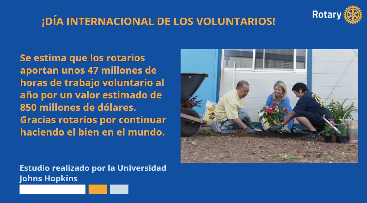 RotaryES's tweet image. Nuestros voluntarios han generado y continúan generando un impacto positivo en el mundo. Entérate: on.rotary.org/2VtHinF