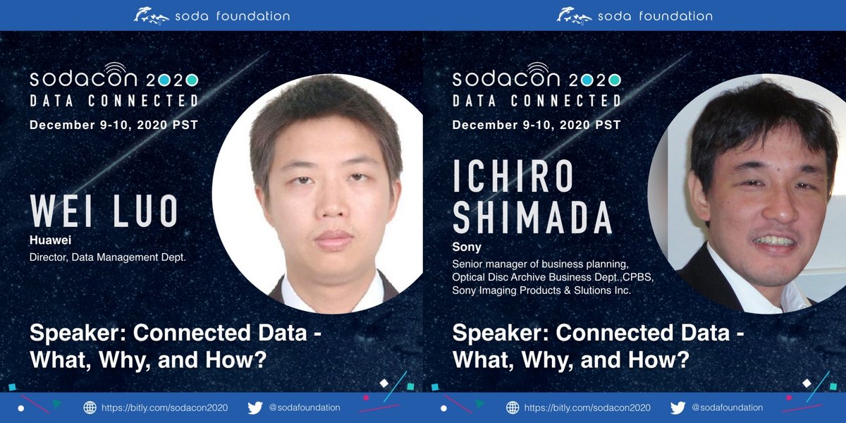 sodafoundation's tweet image. Connected Data - What, Why, and How? join us on Day 1 of #sodacon2020 for a panel discussion with our esteemed panelists, Shane Wang, Ravi Sudhakar Kambhampati, Wei Luo and Ichiro Shimada. Moderated by Tathagat Varma.
More: sodafoundation.io/events/sodacon…
#OneDataFramework