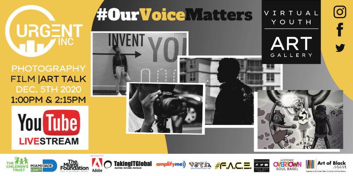You don't say?.....Our Voice Matters Virtual Youth Exhibt and Talk Back is Happening today at 1:00pm conta.cc/33MjHmO