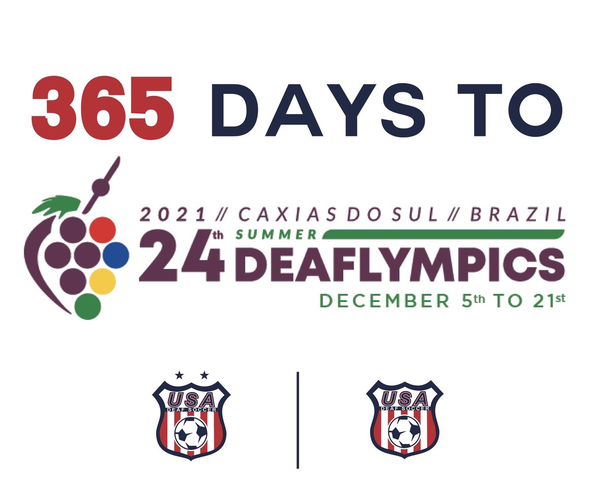 USADeafSoccer's tweet photo. Let the countdown begin! #deaflympics #hearUSnow #deafsoccer https://t.co/LuutkUGqBW