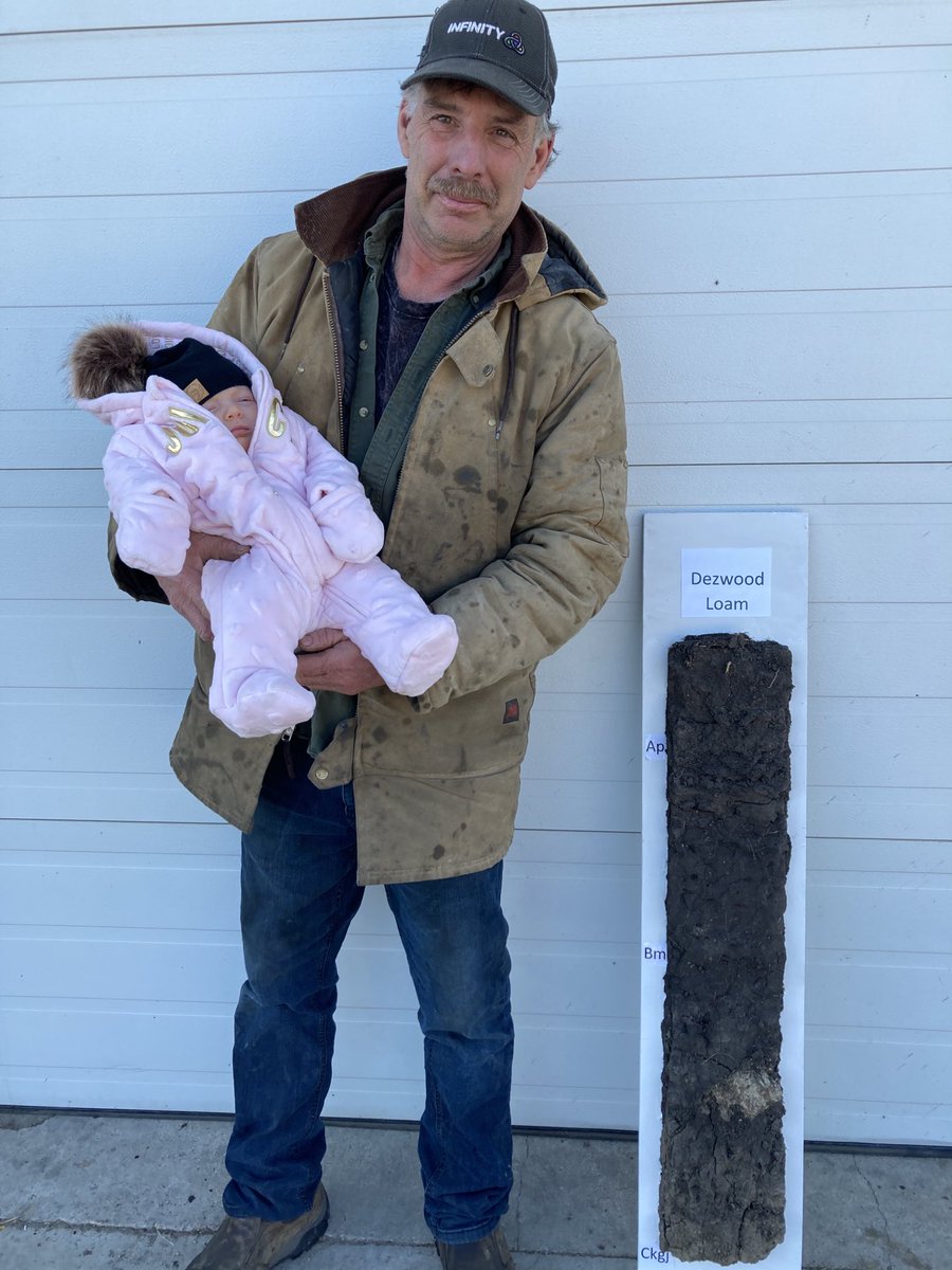 Farmers who generously hosted our MB Soil Science Safari in August receive their mounted trophies- just in time for World Soil Day. Trophies were monoliths of Red River clay, Almasippi sand and Dezwood loam.