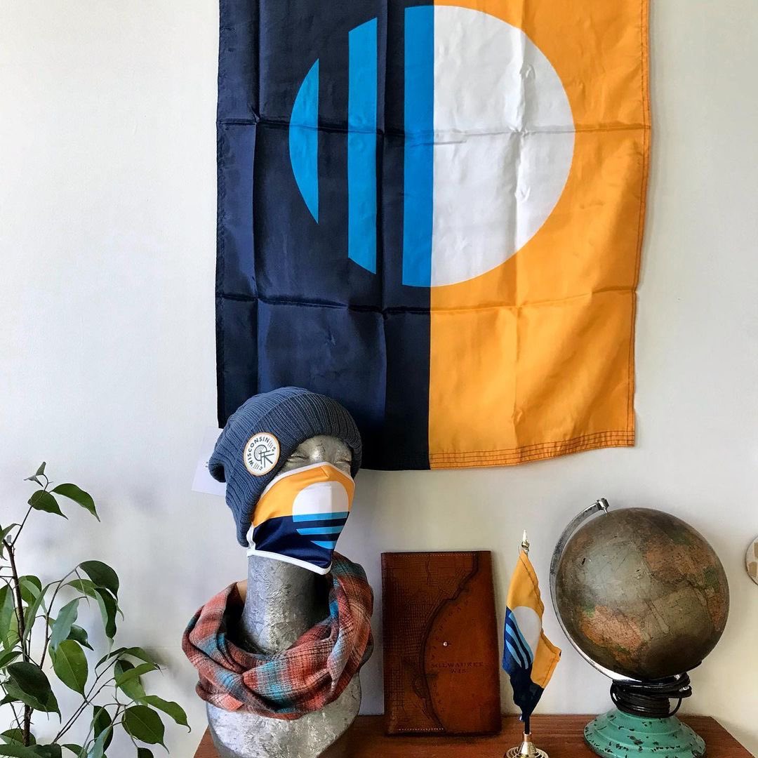 #Repost • Instagram.com/thewaxwing #mkeflag restocked us today which means full size flags, face masks and patches are all back in stock! Find them all online at ✨thewaxwing.com✨