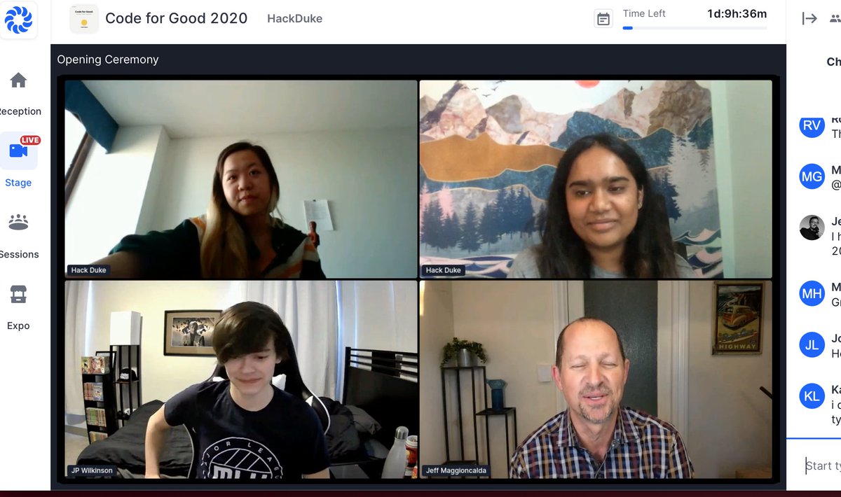 yeysus's tweet photo. At the #HackDuke, @HackDuke #Hackathon, Jeff Maggioncalda, CEO of @coursera, giving a key note speech. With @MLHacks @YoSoyMayonesa @DagnySande @SuzartK https://t.co/TX02WotRbJ
