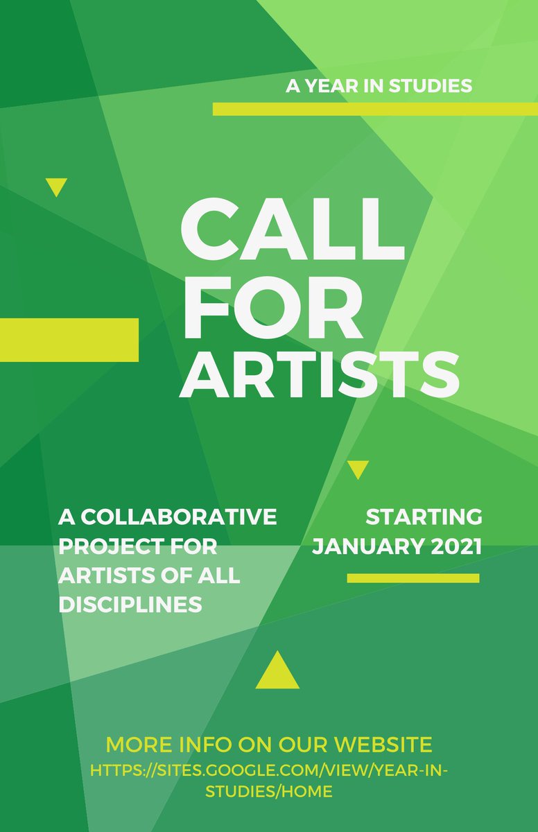 YearInStudies's tweet image. Hello all!

We are still seeking artists between now and the end of the month to participate in the #YearInStudies through 2021

Artists of all media, experience levels, and backgrounds are encouraged, check our website for more info on what we are doing and how to get involved!