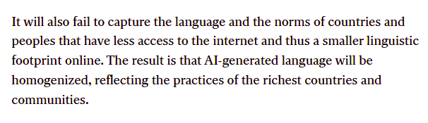 This idea makes some sense, but is also true of other media, and human translators and so on. Plus I'm not sure if it's a bad thing. Language standardization can make sense. English speakers may not be used to this, but some languages even have bodies which do it officially.