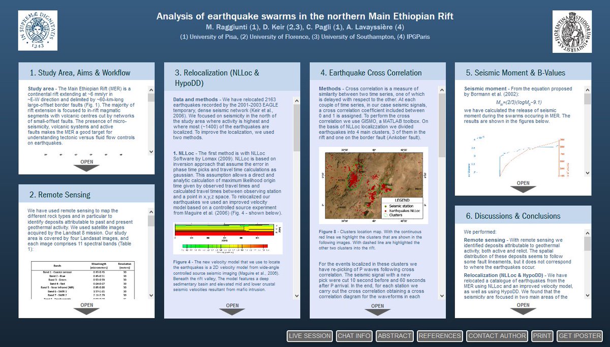 Check out our #AGU20 poster on earthquake swarms in the northern Main Ethiopian Rift!
agu.confex.com/agu/fm20/meeti… 

<a href="/GeoFizz_DK/">Derek Keir</a> @SorcerInSAR <a href="/AudeLavayssiere/">Aude Lavayssière 🌋🗺</a>