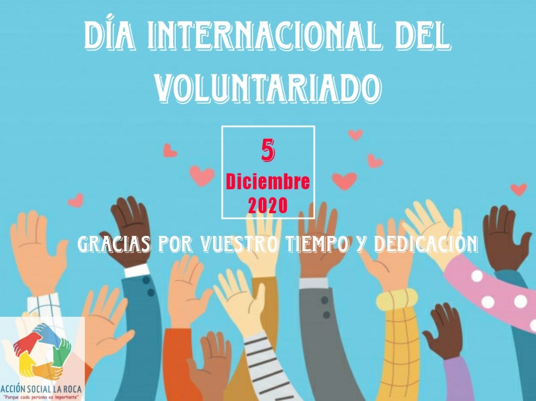 acsociallaroca's tweet photo. Hoy es el día para agradecer a todos/as nuestros voluntarios/as.
GRACIAS por vuestra labor desinteresada, solidaria👐 y comprometida con la sociedad.
GRACIAS por no parar durante el confinamiento😷.
GRACIAS A VOSOTROS/AS Y CON VOSOTROS/AS SEGUIMOS ADELANTE ❤️💪🏻 https://t.co/UByH681Ce6
