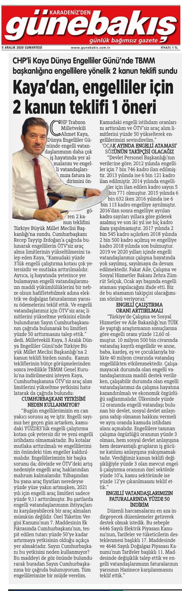 kayabaskann's tweet photo. 📍%3 #Engelliİstihdamı kotası; kamuda %12'ye, özel sektörde %10'a çıkarılmalı,
📍Engellilere elektrik ve doğalgazda %50 indirim uygulanmalı,
📍Sn. Cumhurbaşkanı yetkisini kullanarak #EngelliAraç limitlerini %50 arttırmalıdır.
#Engelli10BinAtamaBekliyor #KaradenizdenGüneBakış https://t.co/lyKhlrUUWs